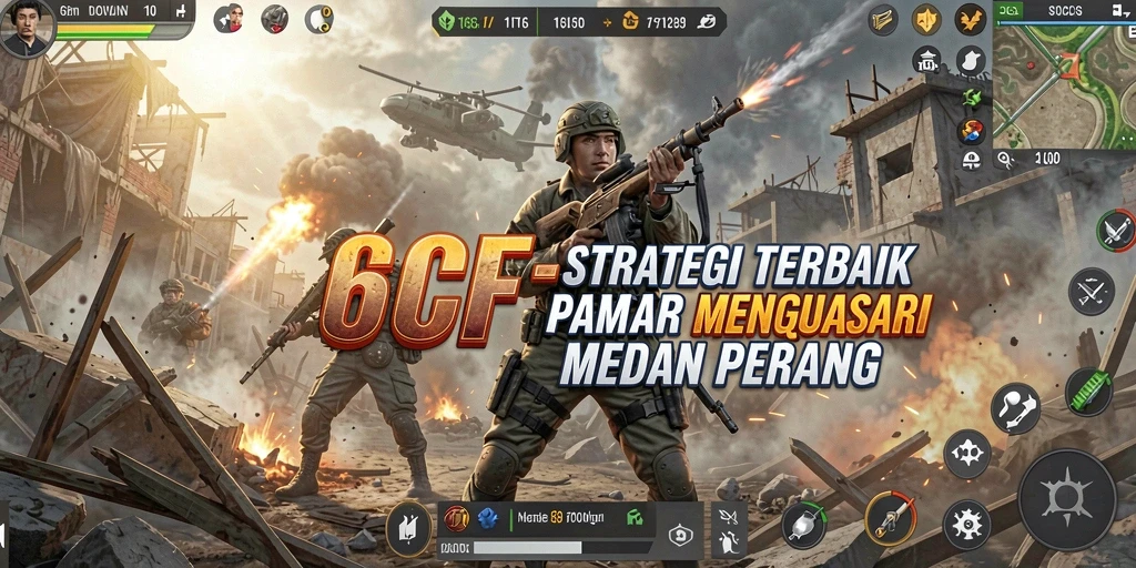 Tangkapan layar 6CF menunjukkan aksi intens dan strategi mendalam.