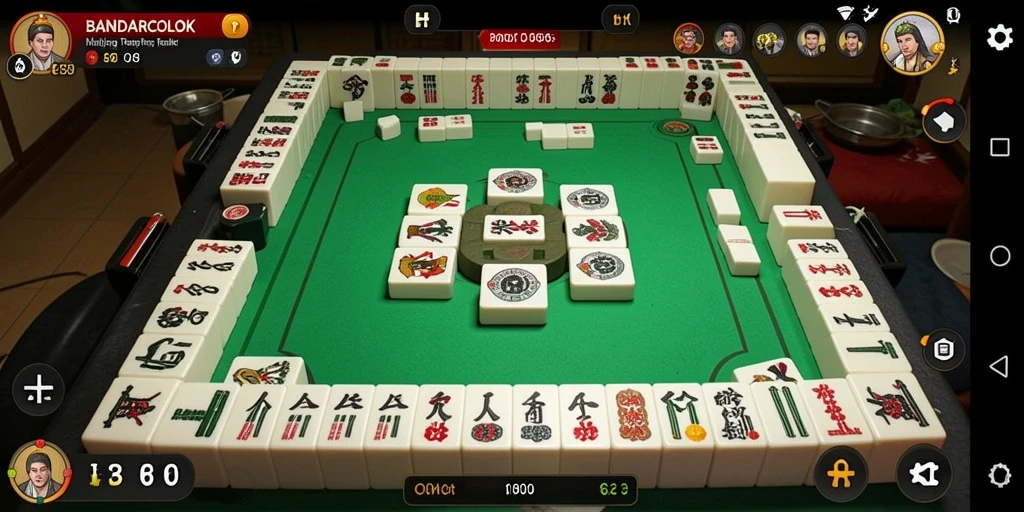 Tampilan gameplay yang menawan dalam BANDARCOLOK, memperlihatkan keseruan permainan Mahjong.