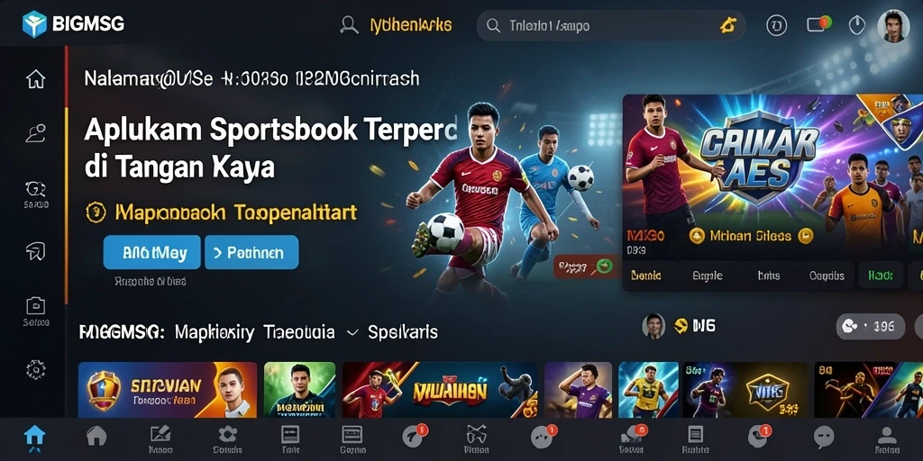 Tampilan gameplay Sportsbook dengan berbagai pilihan taruhan.