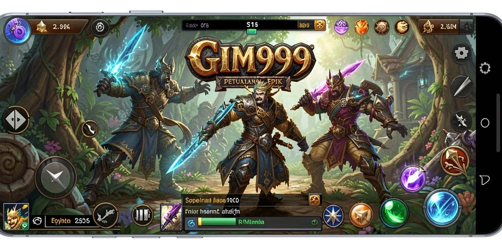 Tampilan gameplay GIM999 yang mengesankan dan penuh aksi.