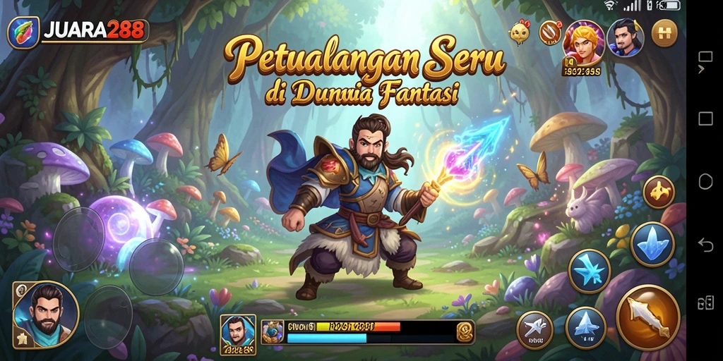 Tampilan gameplay seru di dunia fantasi JUARA288.