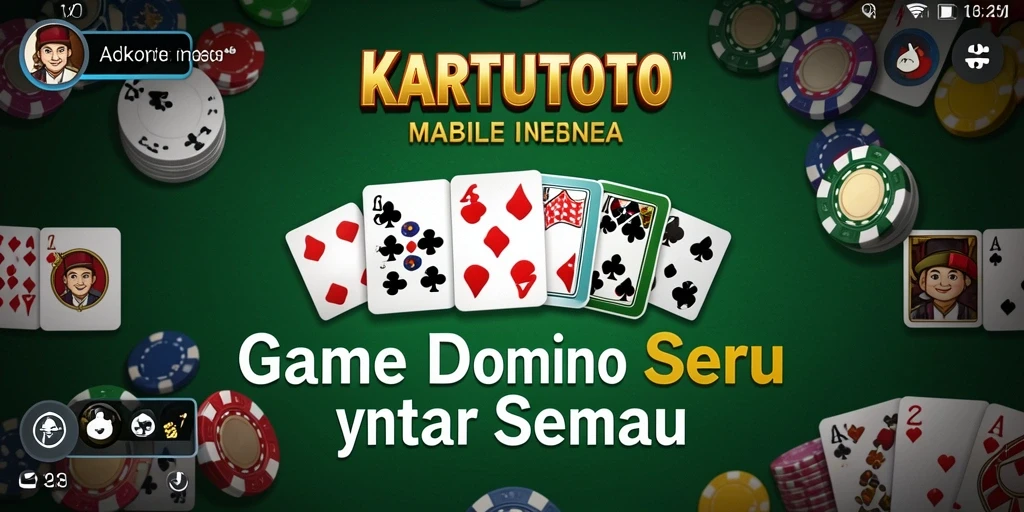 Tampilan gameplay seru dari KARTUTOTO yang menampilkan domino.
