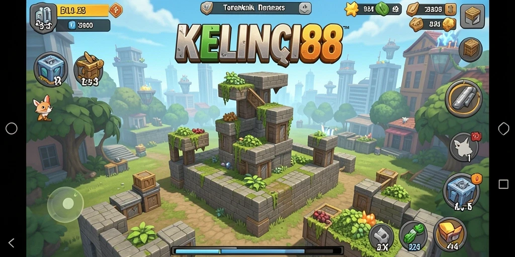 Tampilan gameplay KELINCI88 dengan aksi Tower Defense yang mendebarkan.