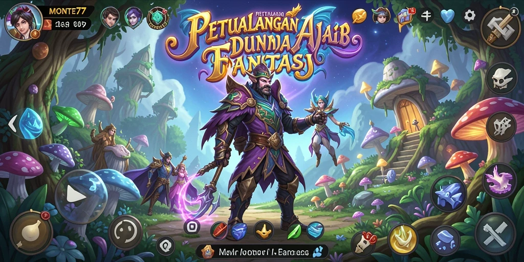 Menampilkan gameplay menarik di dunia fantasi MONTE77.