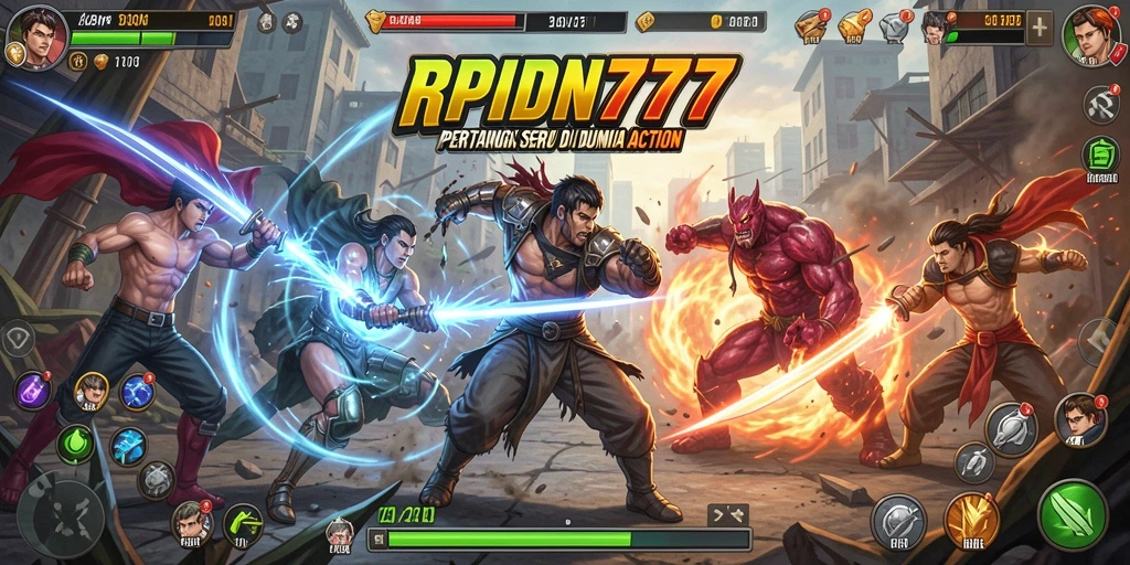 Tampilan gameplay aksi menegangkan di RPIDN777.