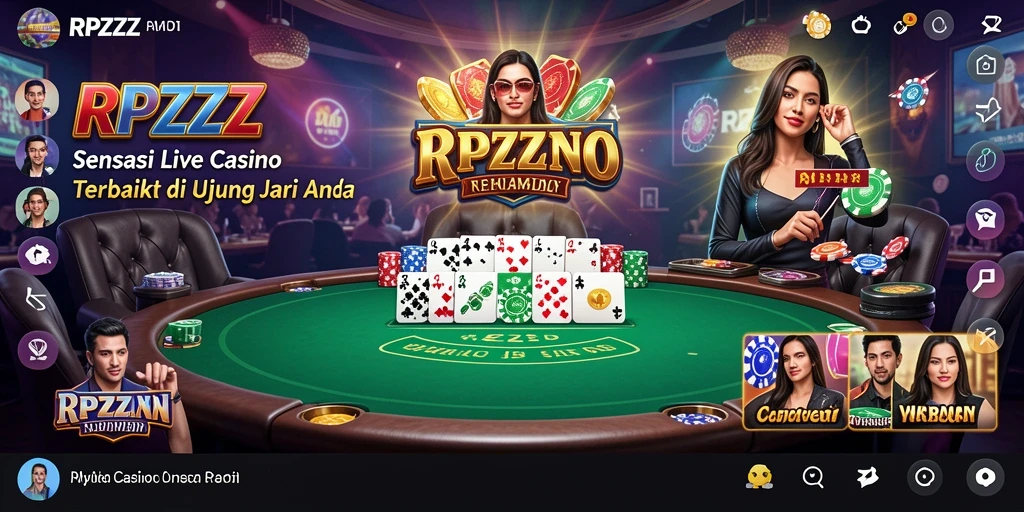 Tampilan gameplay seru dari RPZZZ yang menggambarkan suasana Live Casino.