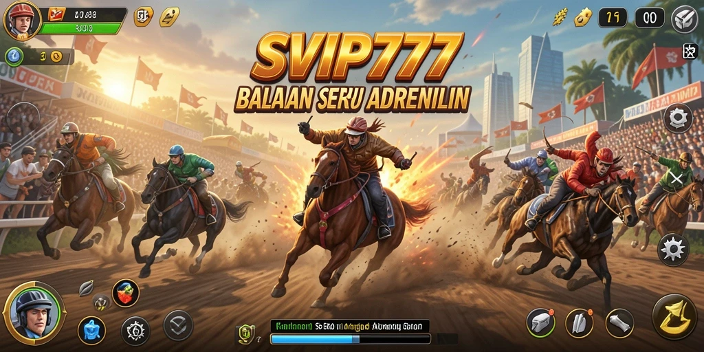 Tangkapan layar gameplay <strong>SVIP777</strong> menampilkan aksi balapan yang mendebarkan.