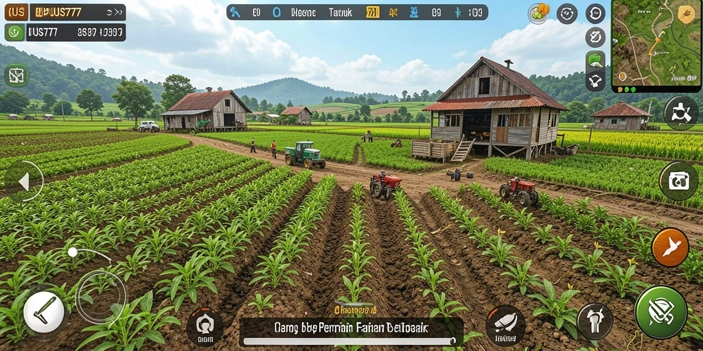 Tangkapan layar UUS777 menunjukkan gameplay pertanian yang mendalam dan menarik.